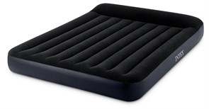 64148 Надувной матрас с подголовником Pillow Rest Classic Bed Fiber-Tech, 137х191х25см, встроенный эл.насос