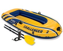 68367 Надувная лодка Challenger 2 Set (до 200кг) 236х114х41см + весла/насос