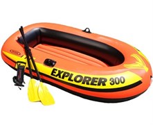 58332 Надувная лодка Explorer 300 Set 211х117х41см с пластик. веслами и насосом, от 6лет