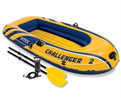 68367 Надувная лодка Challenger 2 Set (до 200кг) 236х114х41см + весла/насос - фото 81435