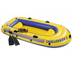 68370 Надувная лодка Challenger 3 Set (до 300кг) 295х137х43см + весла/насос, 2 подушки - фото 81436