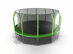 EVO JUMP Cosmo 16ft (Green) + Lower net. Батут с внутренней сеткой и лестницей, диаметр 16ft (зеленый) + нижняя сеть - фото 92323