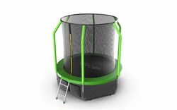 EVO JUMP Cosmo 6ft (Green) + Lower net. Батут с внутренней сеткой и лестницей, диаметр 6ft (зеленый) + нижняя сеть - фото 92352