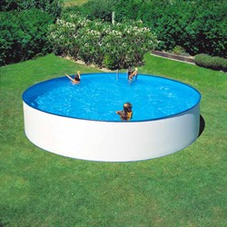 Сборный бассейн GRE Lanzarote круглый, ? 350 x 90 см, 7,69 м3, с фильтром и лестницей, цвет белый - фото 93625