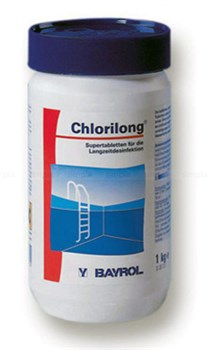 Хлорилонг 200, 1 кг - медленно растворимые таблетки хлора для бассейна, Bayrol - фото 93877